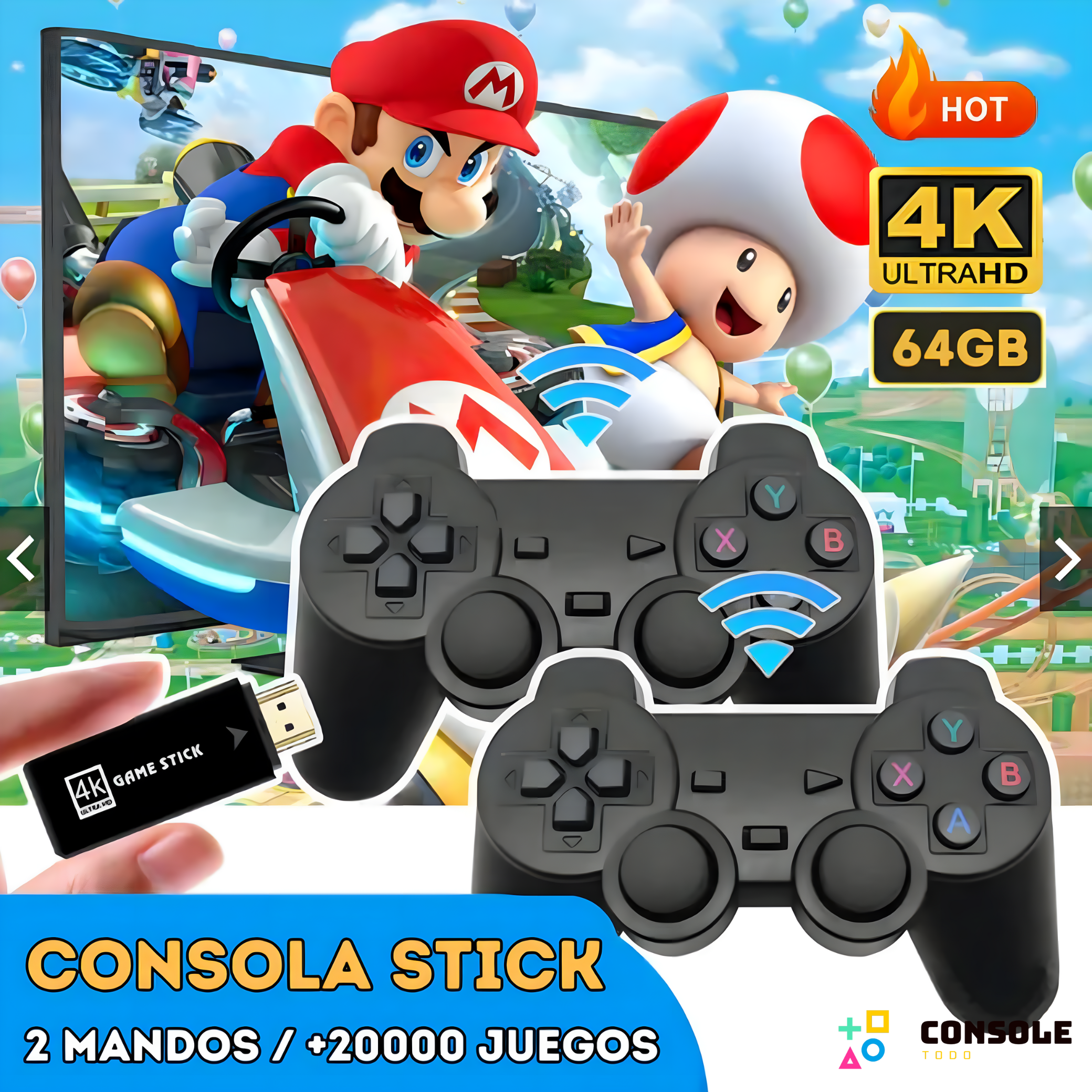 Consola Game Stick (+10.000 Juegos Incluidos)